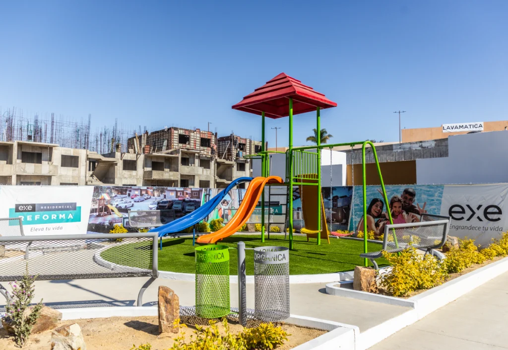 Área de juegos para familias en Departamentos Reforma de Tijuana Baja California