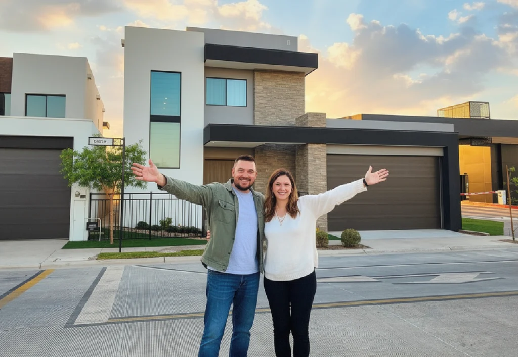 Pareja con su nueva casa en Antea Residencial